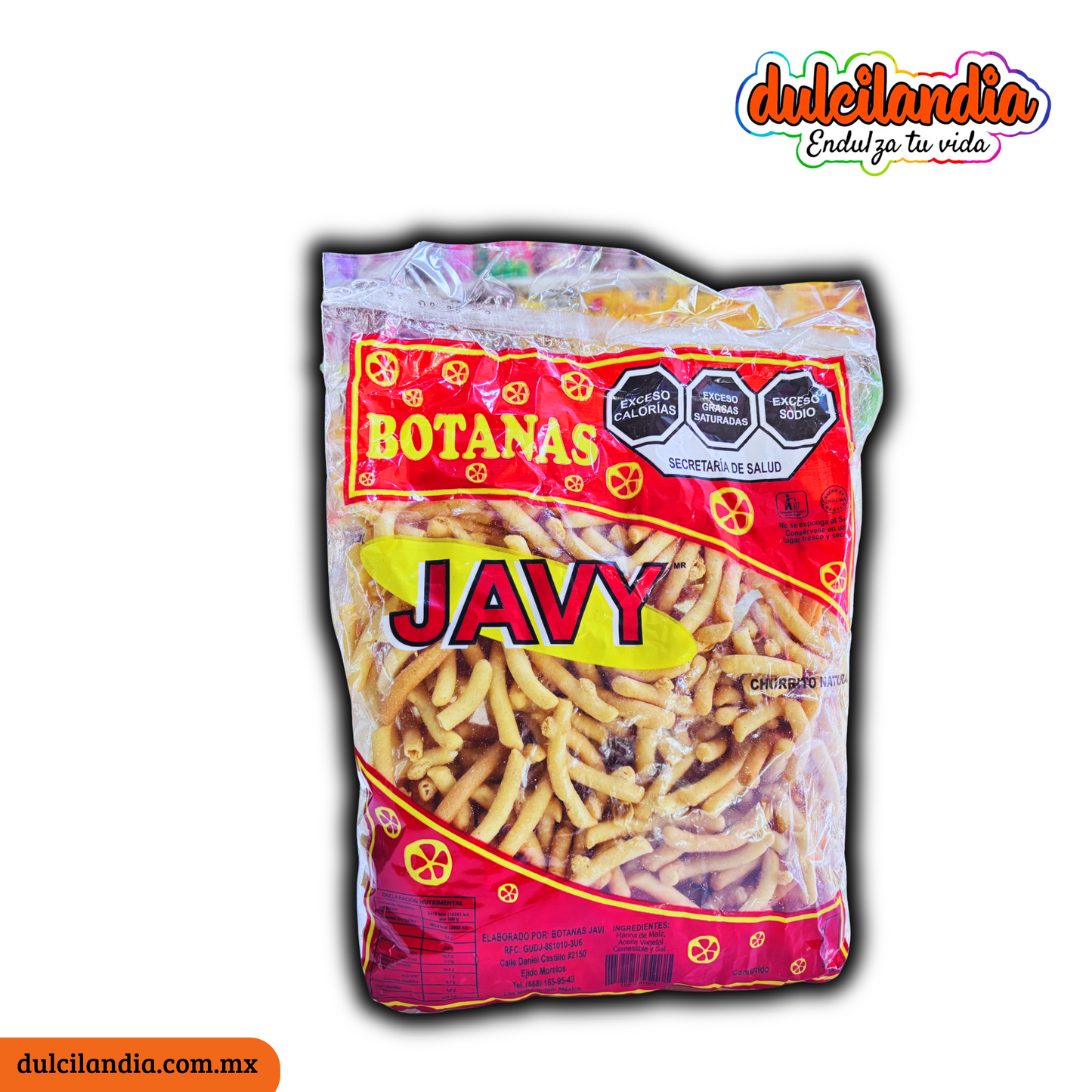 Churritos de Maíz Naturales JAVY Bolsa 500g