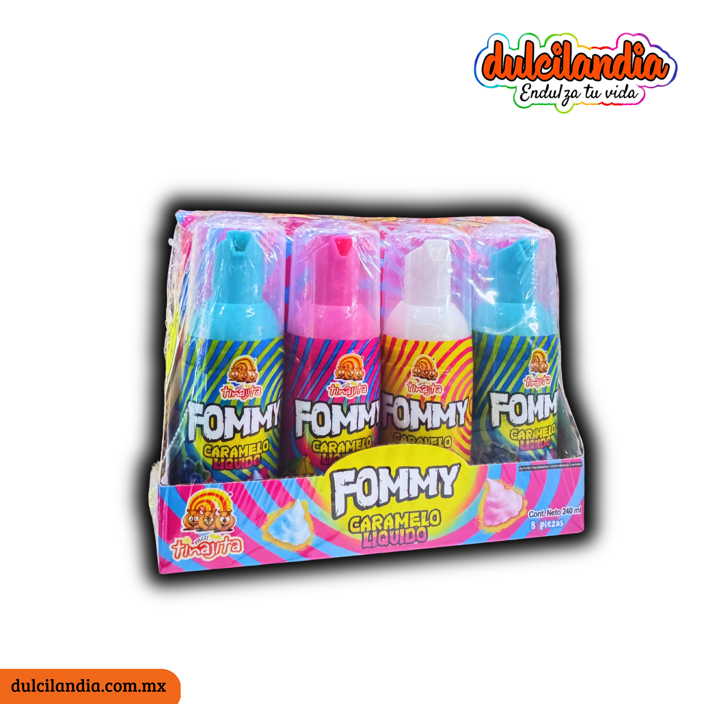 Fommy Caramelo Líquido 24  0ml TINAJITA Exhibidor c/8