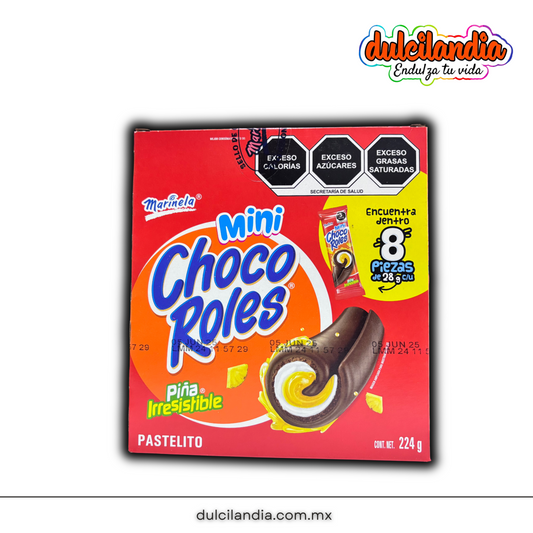 Pastelitos Mini Choco Roles 28g MARINELA Caja c/8