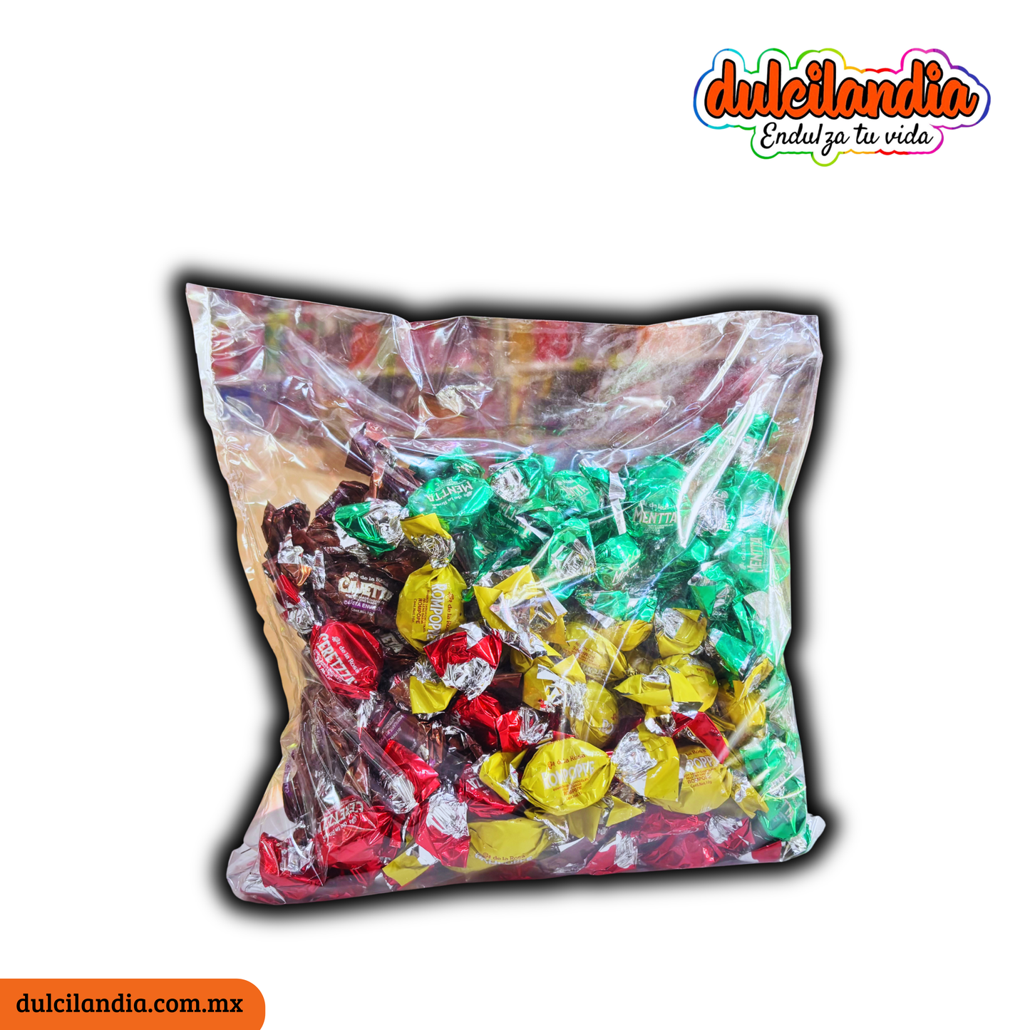 Chocolates Rellenos Surtido (Ceretzza, Rompoppe, Cajetta y Mentta) DE LA ROSA Bolsa c/100