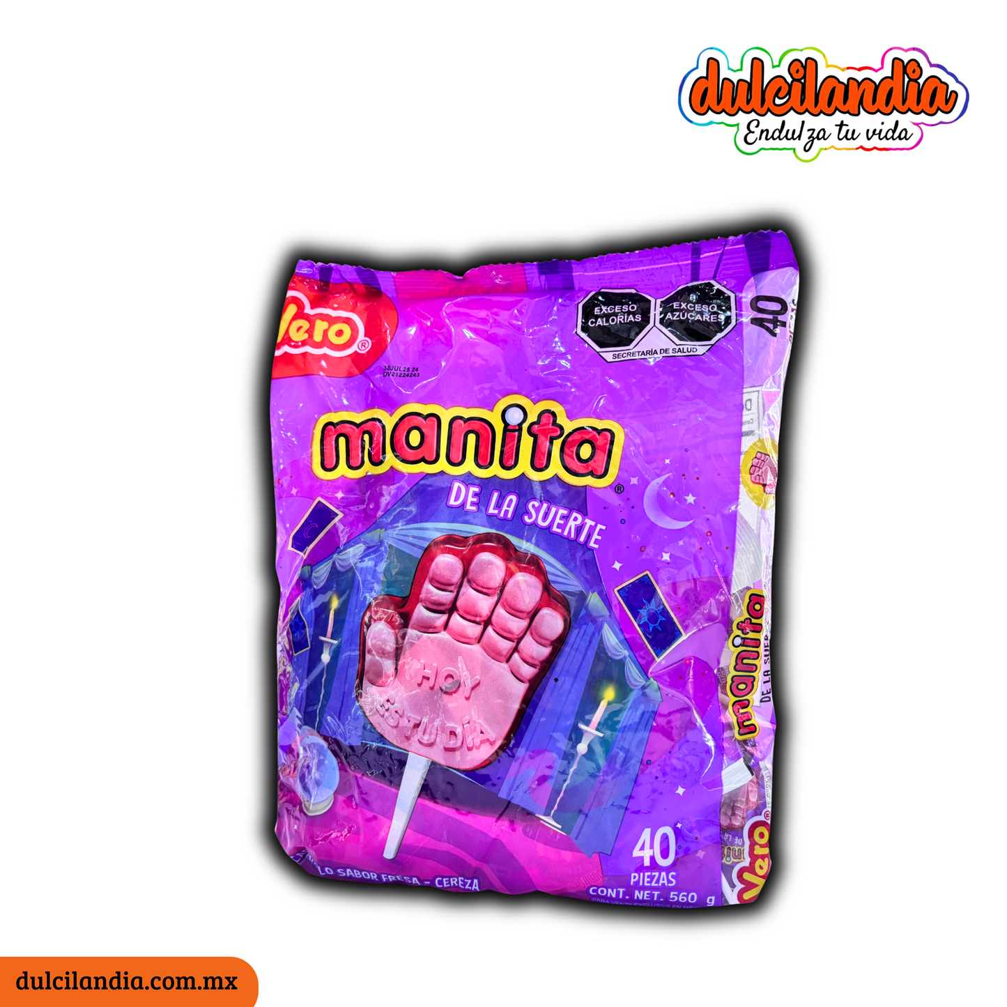 Paletas Manita 14g VERO Bolsa c/40