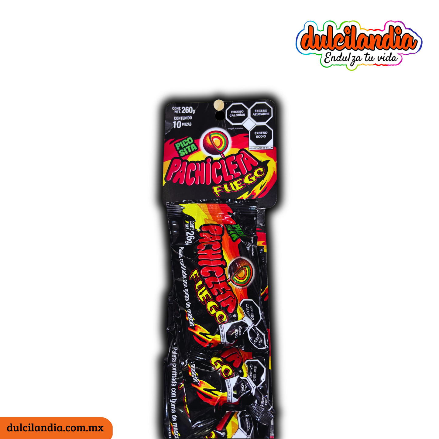 Paletas Pachicleta Fuego 26g CUANDA Tira c/10