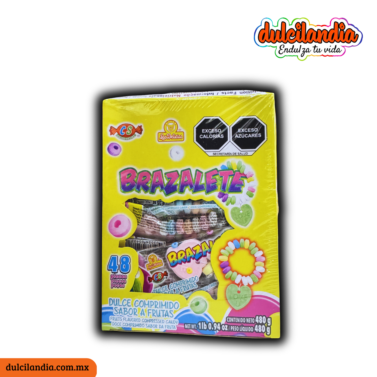 Brazalete Caramelos Comprimidos Frutales 10g LAS DELICIAS Exhibidor c/48