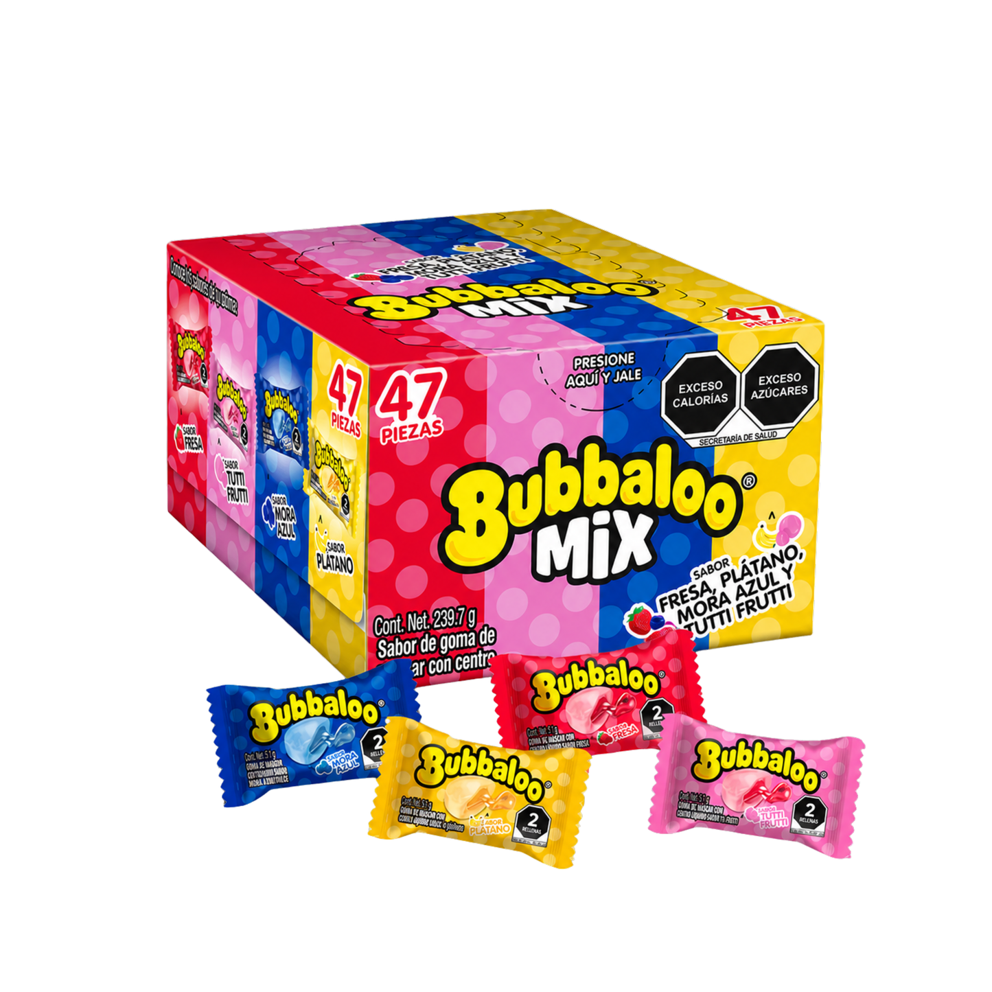 Chicles Bubbaloo Mix Surtido MONDELĒZ Caja c/47