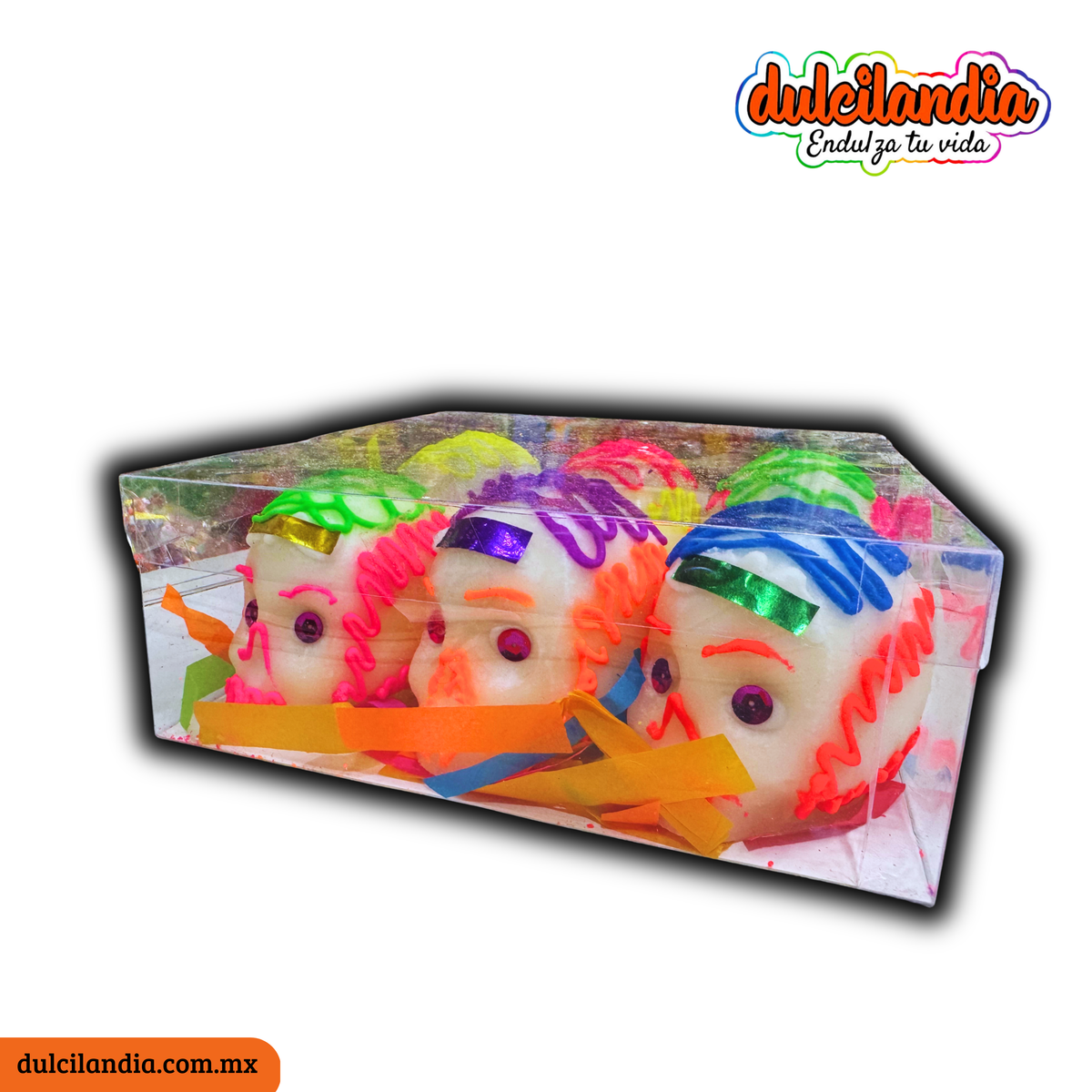 Calaveras de Azúcar Grande / Calaveritas de Azúcar Grande DIA DE MUERTOS Caja c/6
