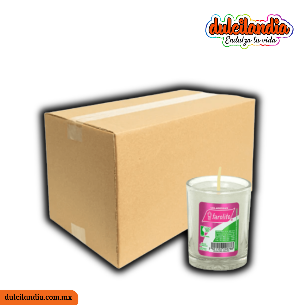 Veladora de Vaso Votivo FAROLITO Cartón c/48