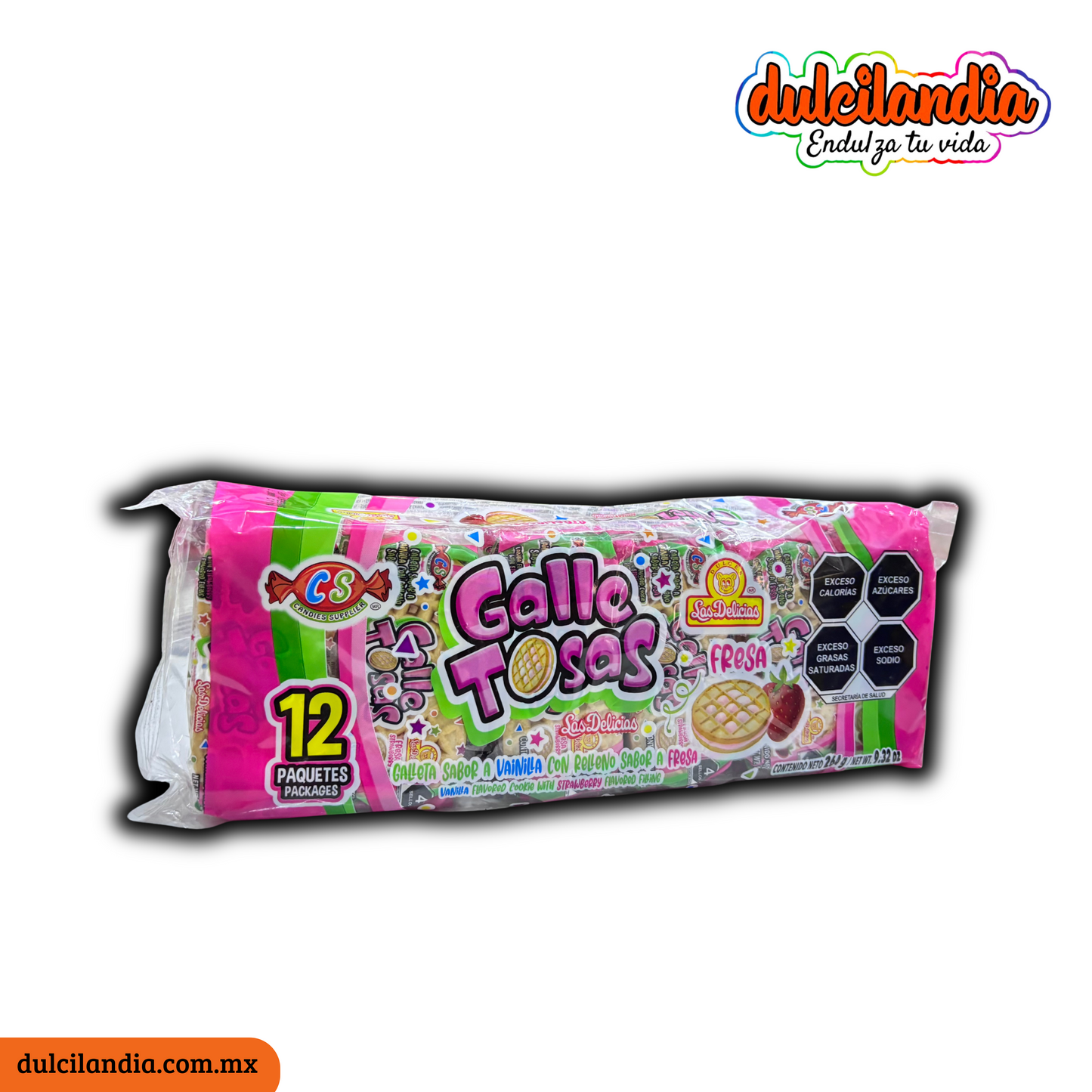 Galletas GalleTosas Fresa 4’s LAS DELICIAS Bolsa c/12