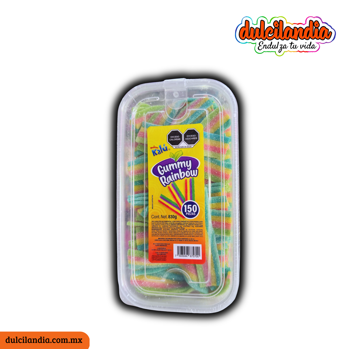 Gomitas Gummy Rainbow Arcoiris KALÚ Exhibidor c/150