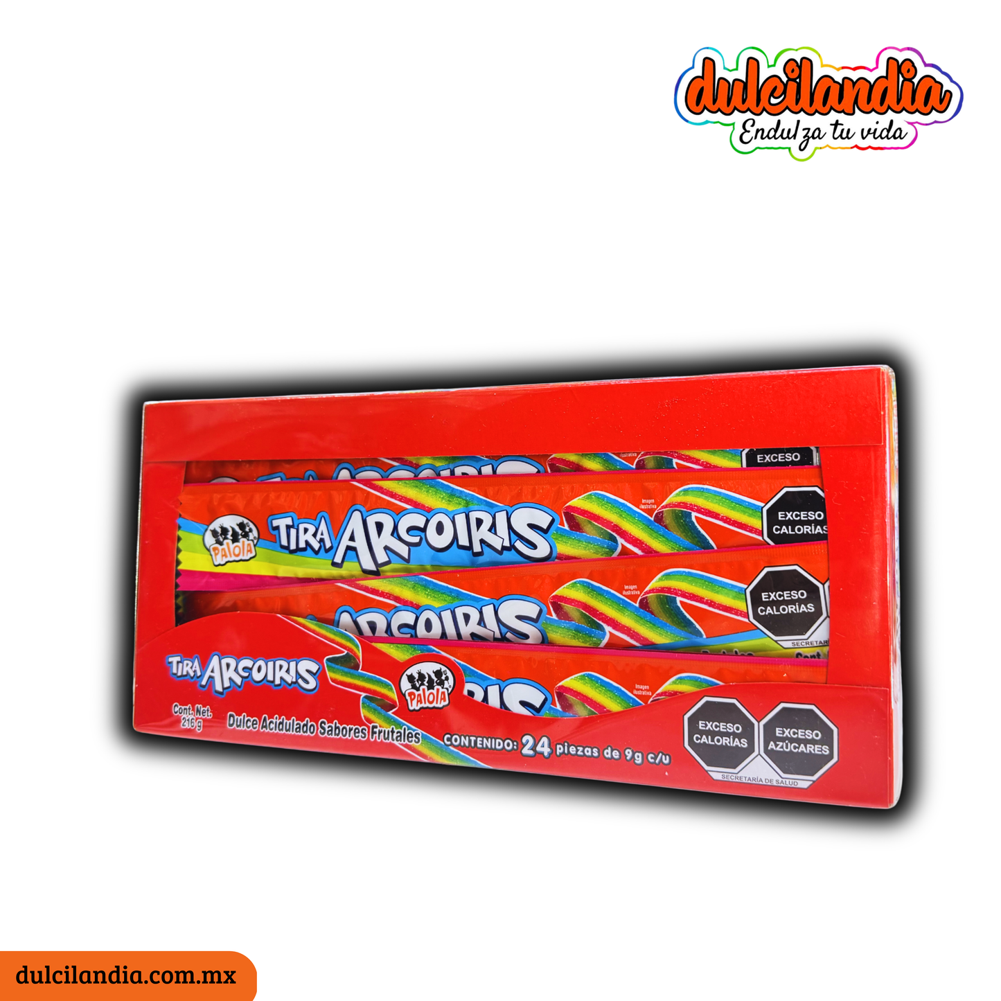 Caramelos Suaves Tira Arcoiris 9g PALOLA Exhibidor c/24