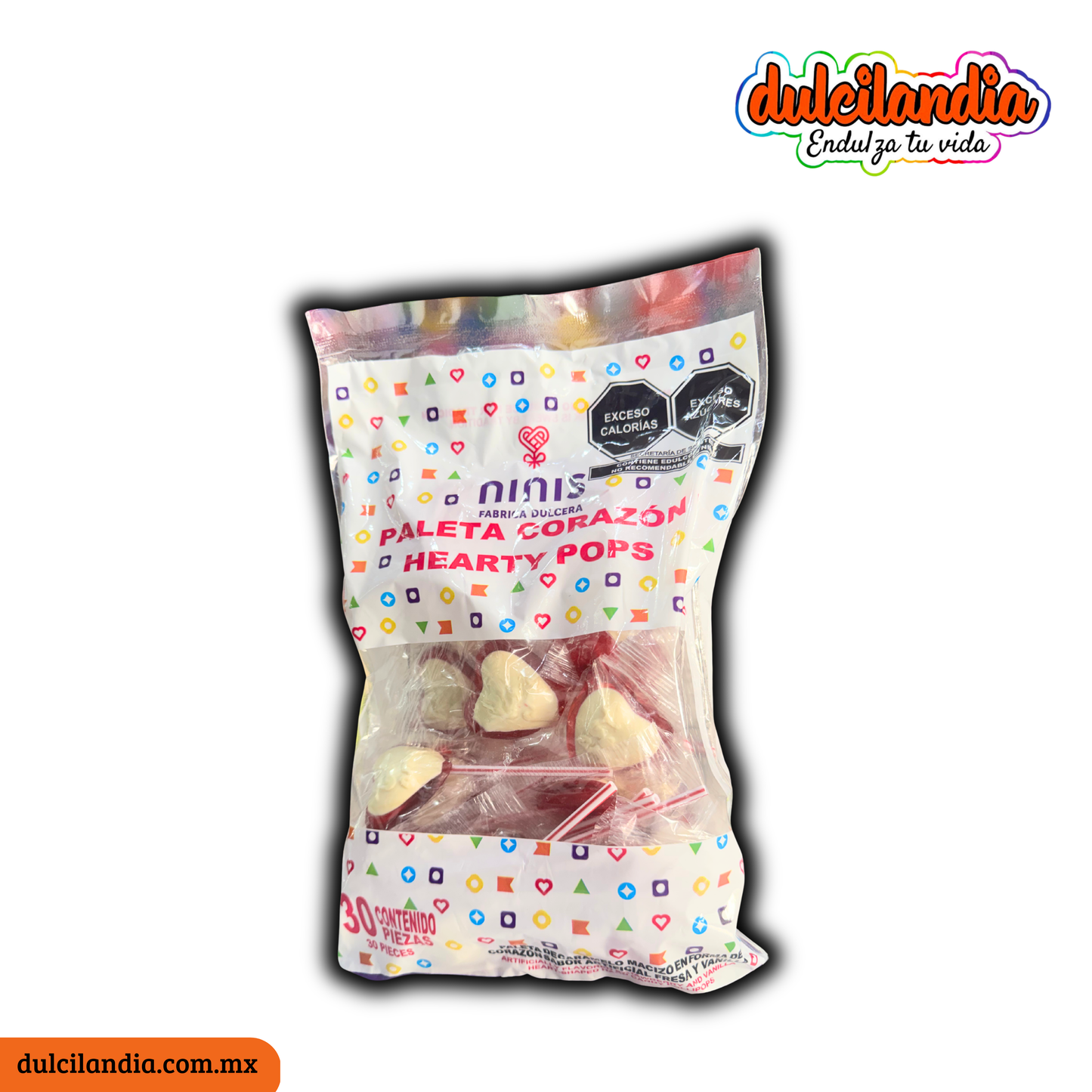 Paletas Corazón Combinada 16g NINIS Bolsa c/30