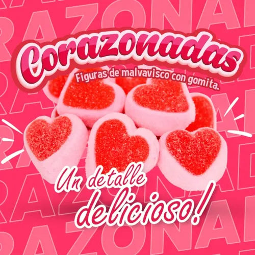Malvaviscos con Gomita Corazonadas Corazón RISA Bolsa 300g