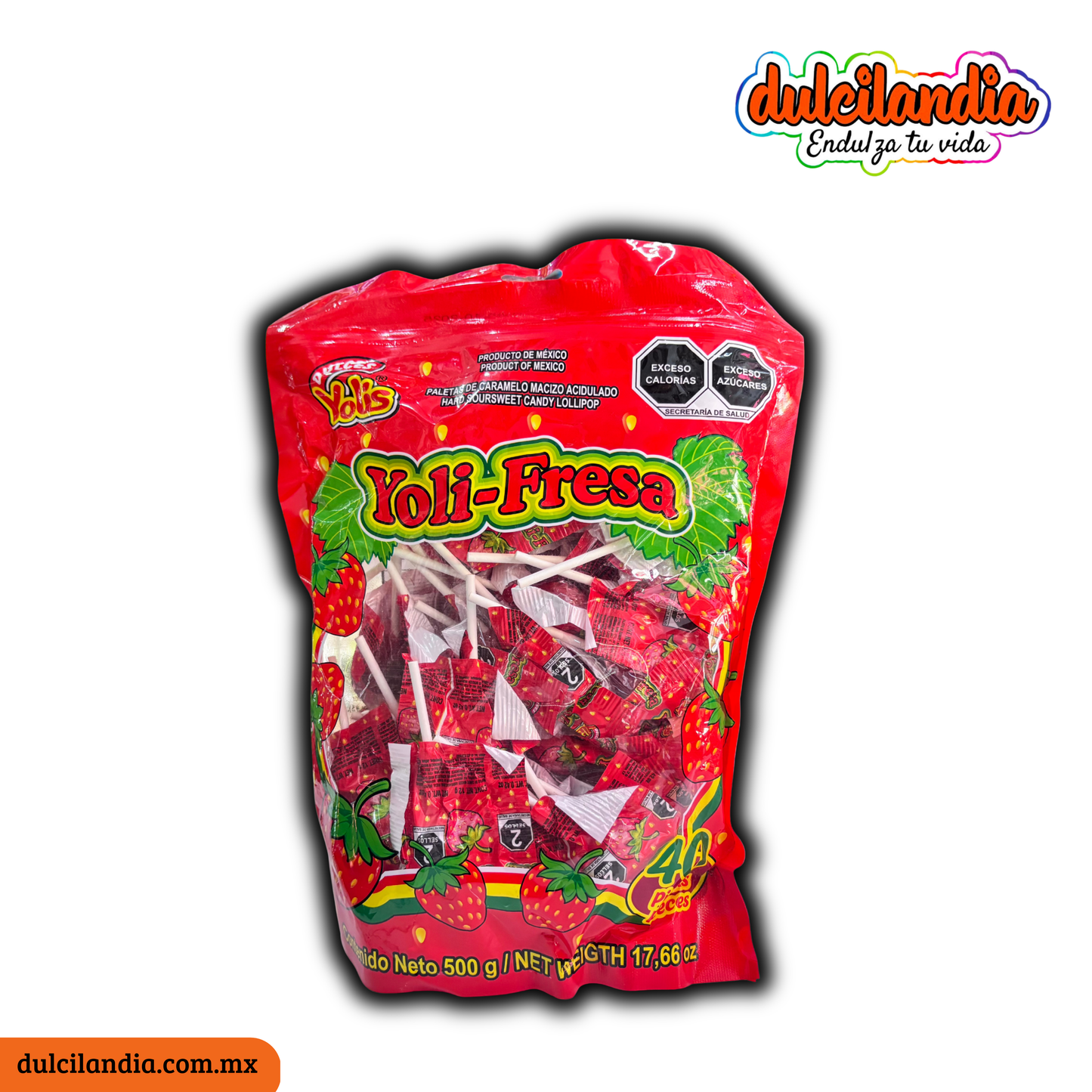 Paletas Yoli-Fresa 12.5g YOLIS Bolsa c/40