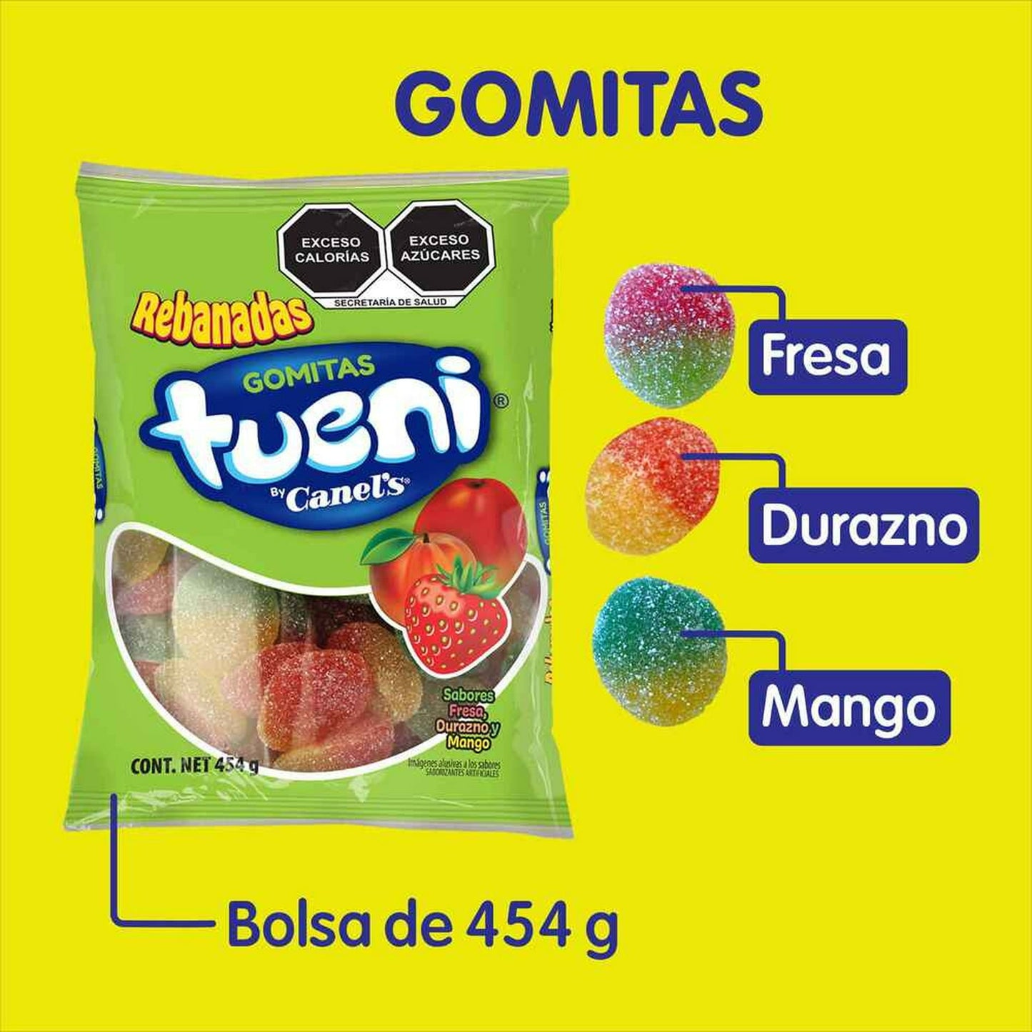 Gomitas Rebanadas Tueni CANEL’S Bolsa 454g