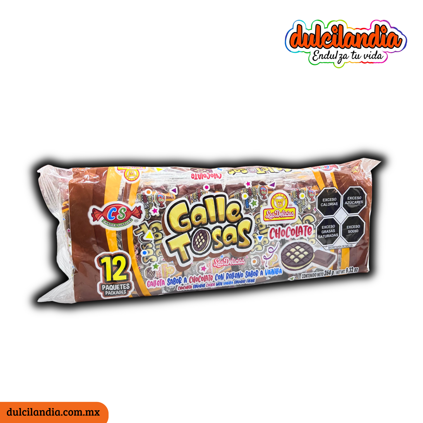Galletas GalleTosas Chocolate 4’s LAS DELICIAS Bolsa c/12