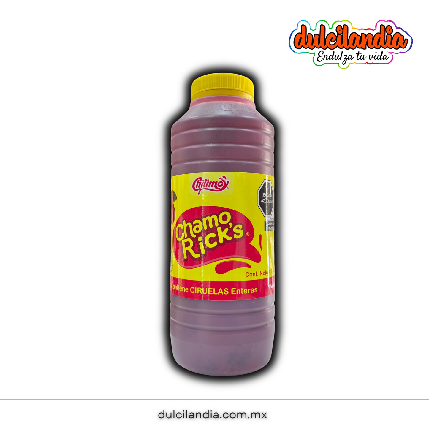 Chamoy ChamoRick’s con Ciruelas Enteras CHILIMOY Botella 1.1Kg