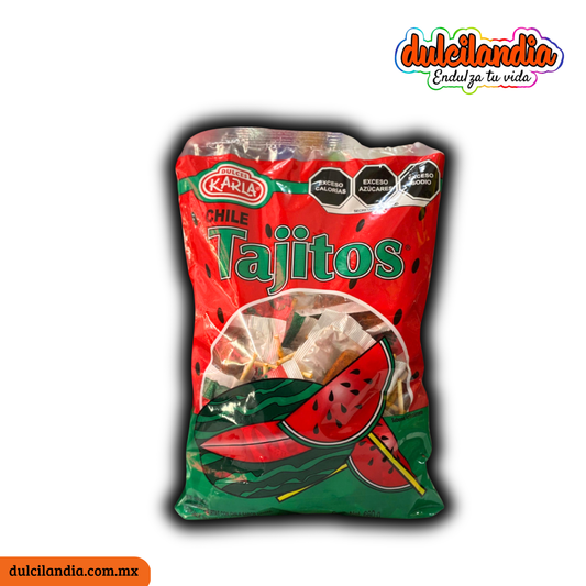 Paletas Tajitos Sandía con Chile 17g KARLA Bolsa c/40