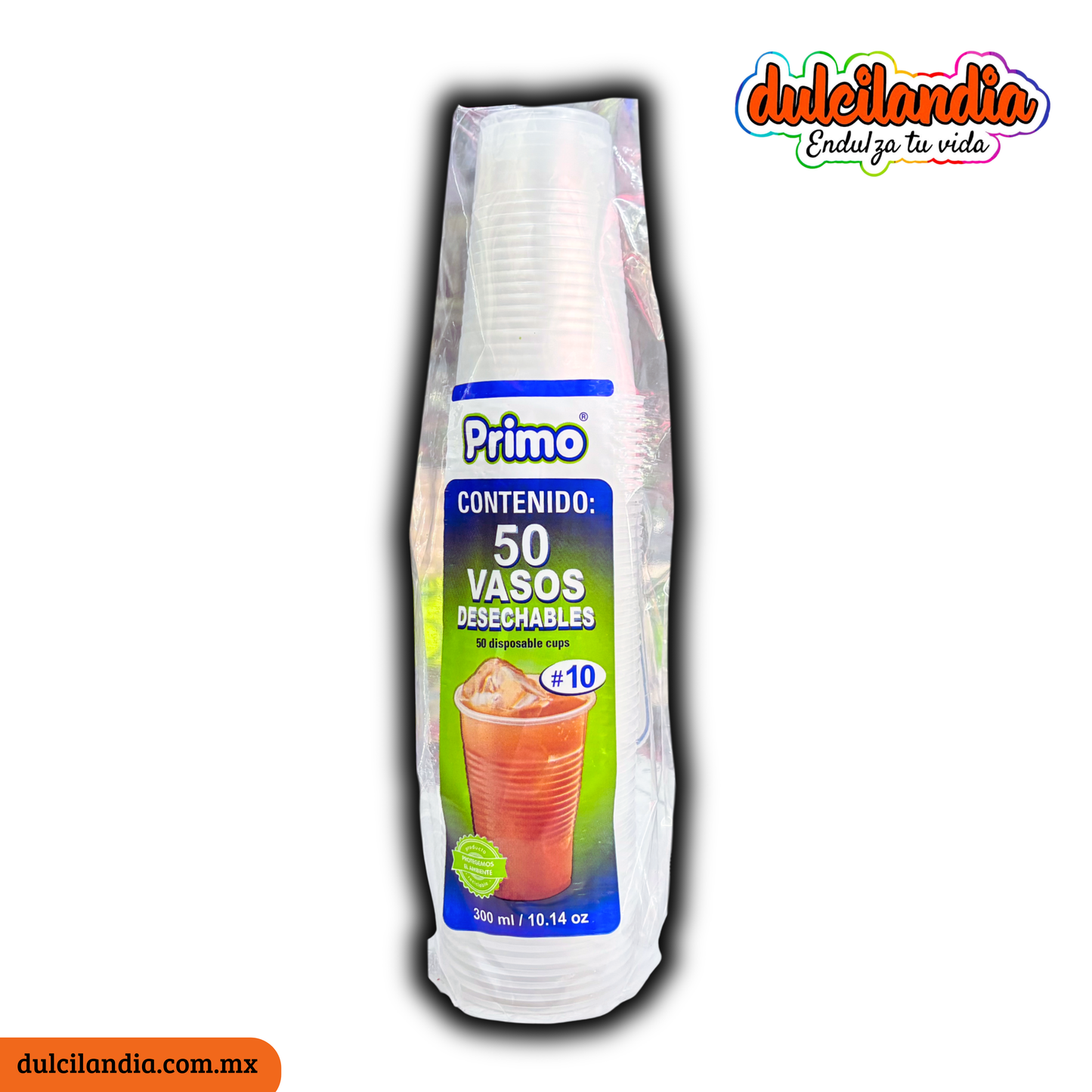 Vasos Plásticos 10oz PRIMO Empaque c/50