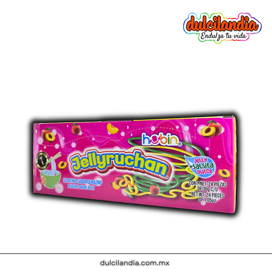 Gelatinas Jellyruchan Durazno 30g HUBIN Caja c/24