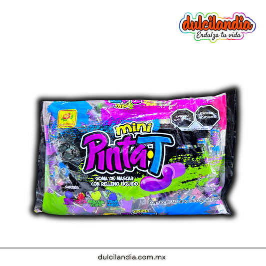 Chicles Rellenos Mini Pinta-T 5g DE LA ROSA Bolsa c/100