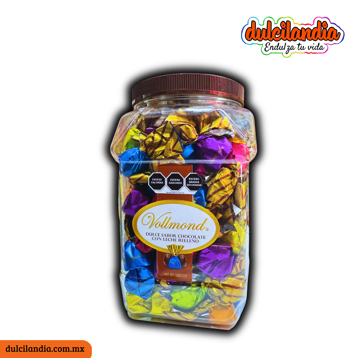 Chocolates con Leche Rellenos VOLLMOND Vitrolero c/100