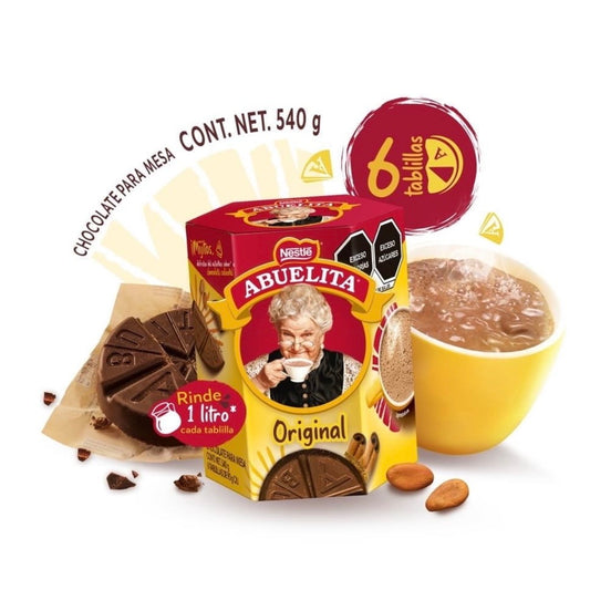 Chocolate para Mesa Abuelita Original Tableta 90g NESTLÉ Exhibidor c/6
