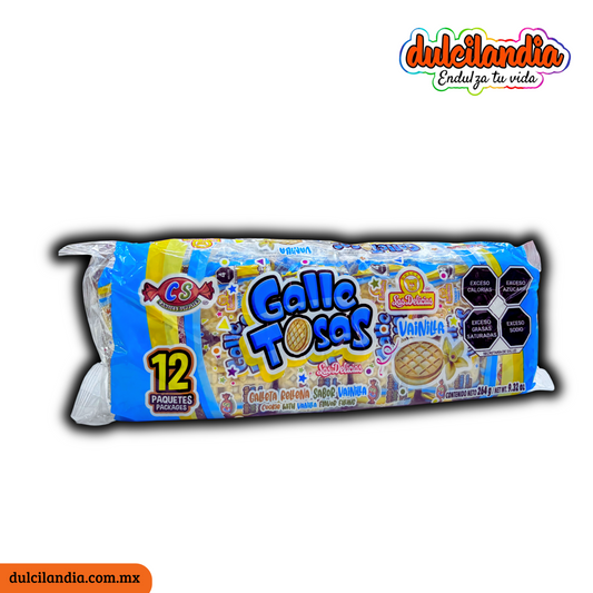 Galletas GalleTosas Vainilla 4’s LAS DELICIAS Bolsa c/12