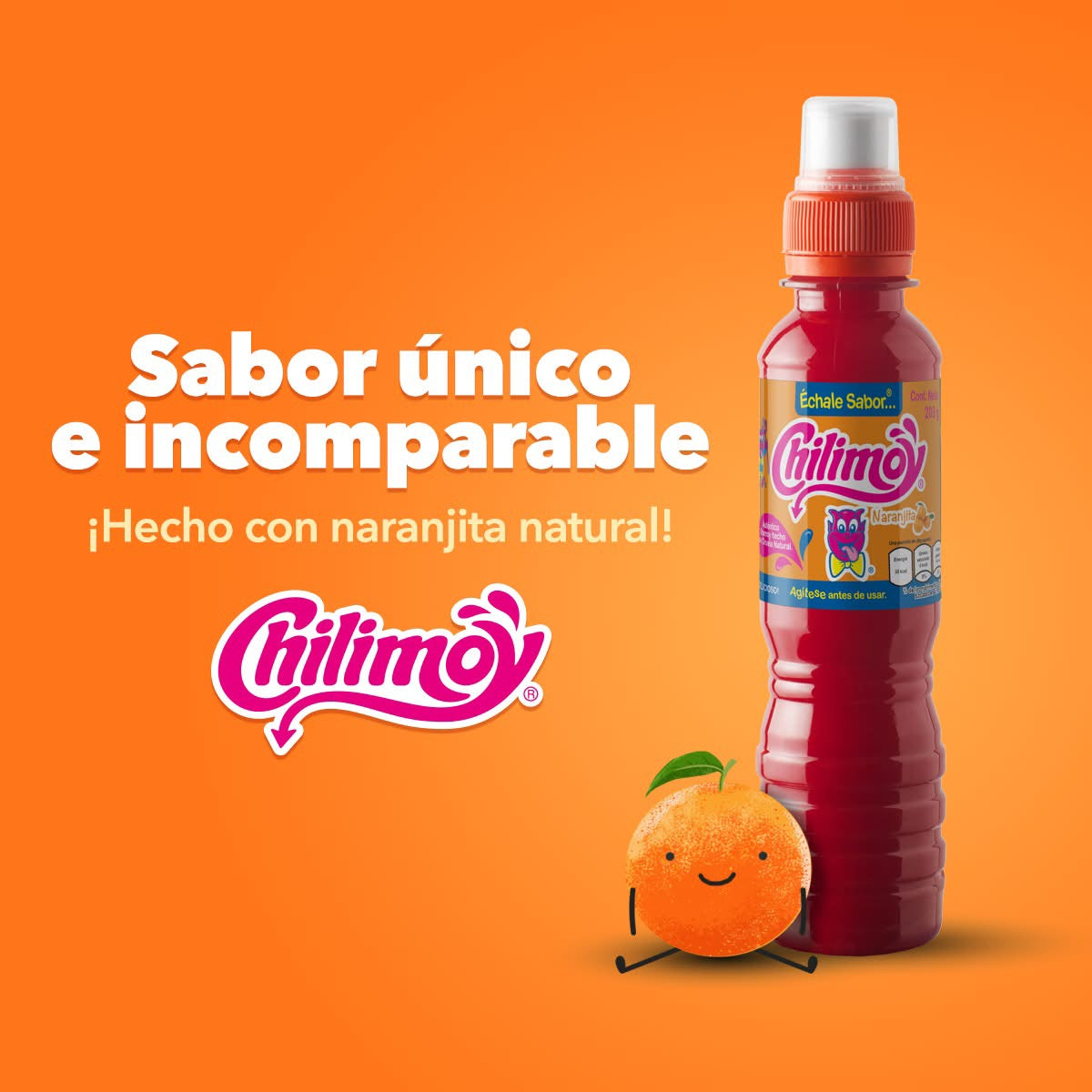 Chamoy Naranjitas CHILIMOY Botella 500g