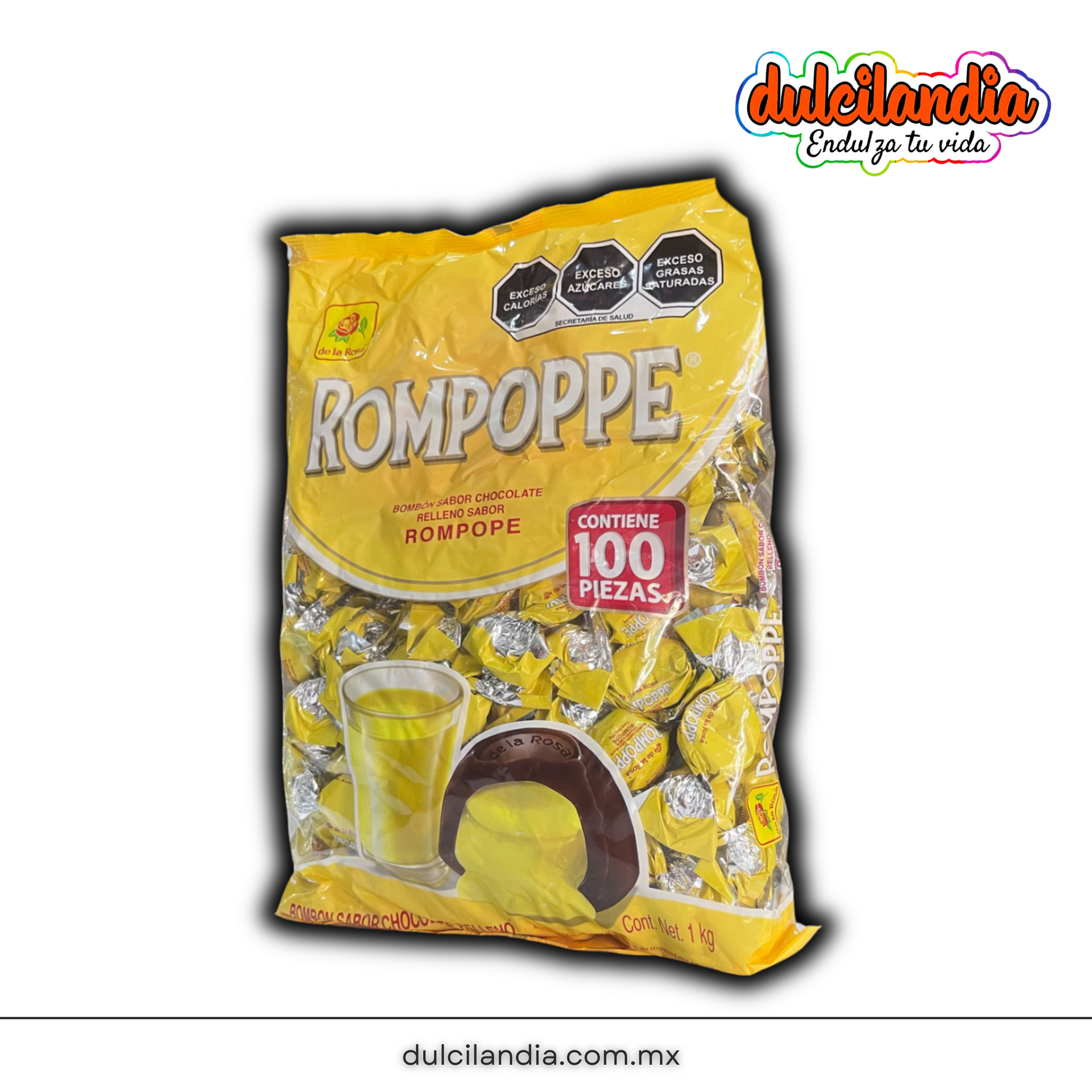 Chocolates Rellenos Rompoppe 10g DE LA ROSA Bolsa c/100