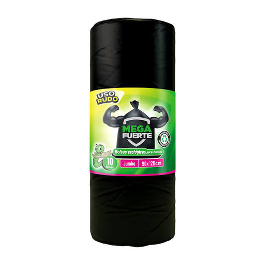 Bolsas Negras para Basura JUMBO 90x120cm ANGUIPLAST Rollo c/10