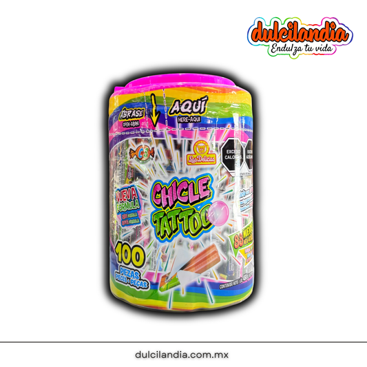 Chicle Tattoo Original 45g LAS DELICIAS Vitrolero c/100
