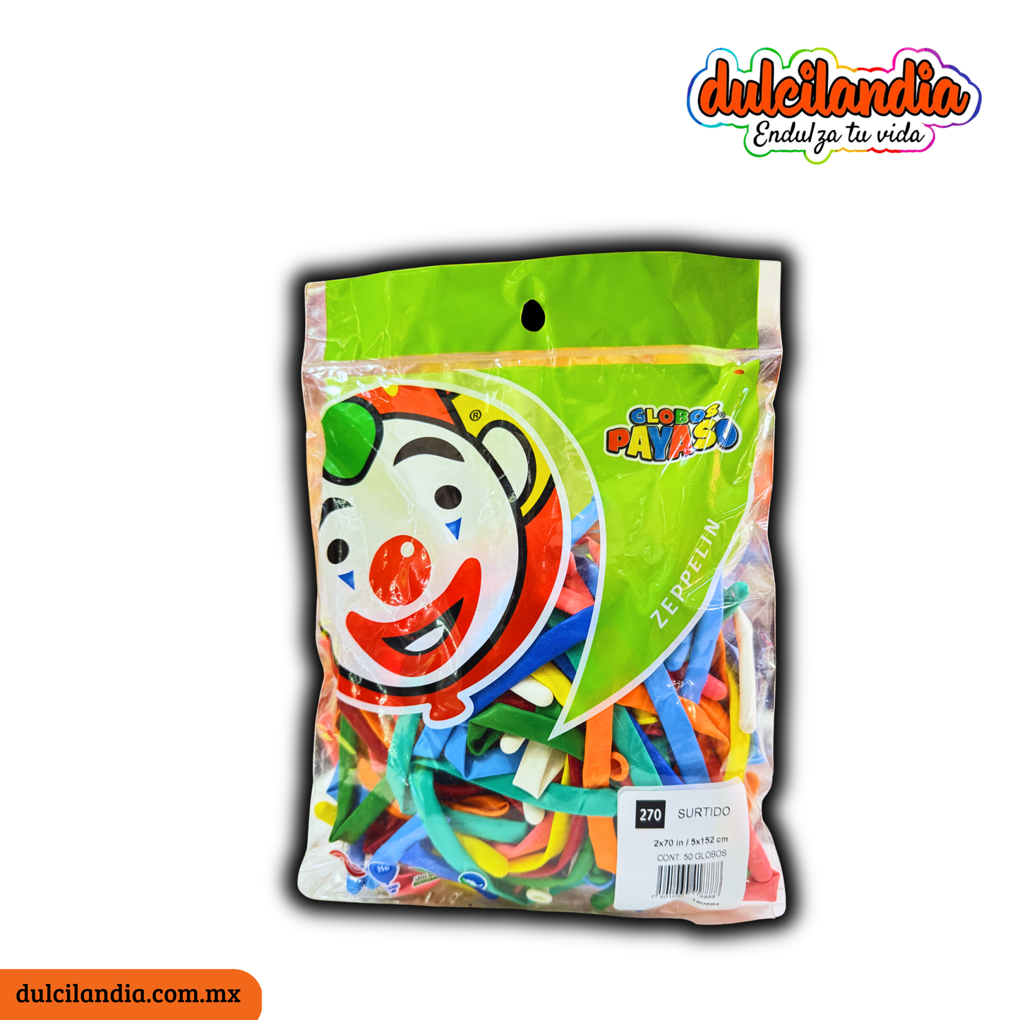 Globos #270 Zeppelin Surtidos GLOBOS PAYASO Bolsa c/50
