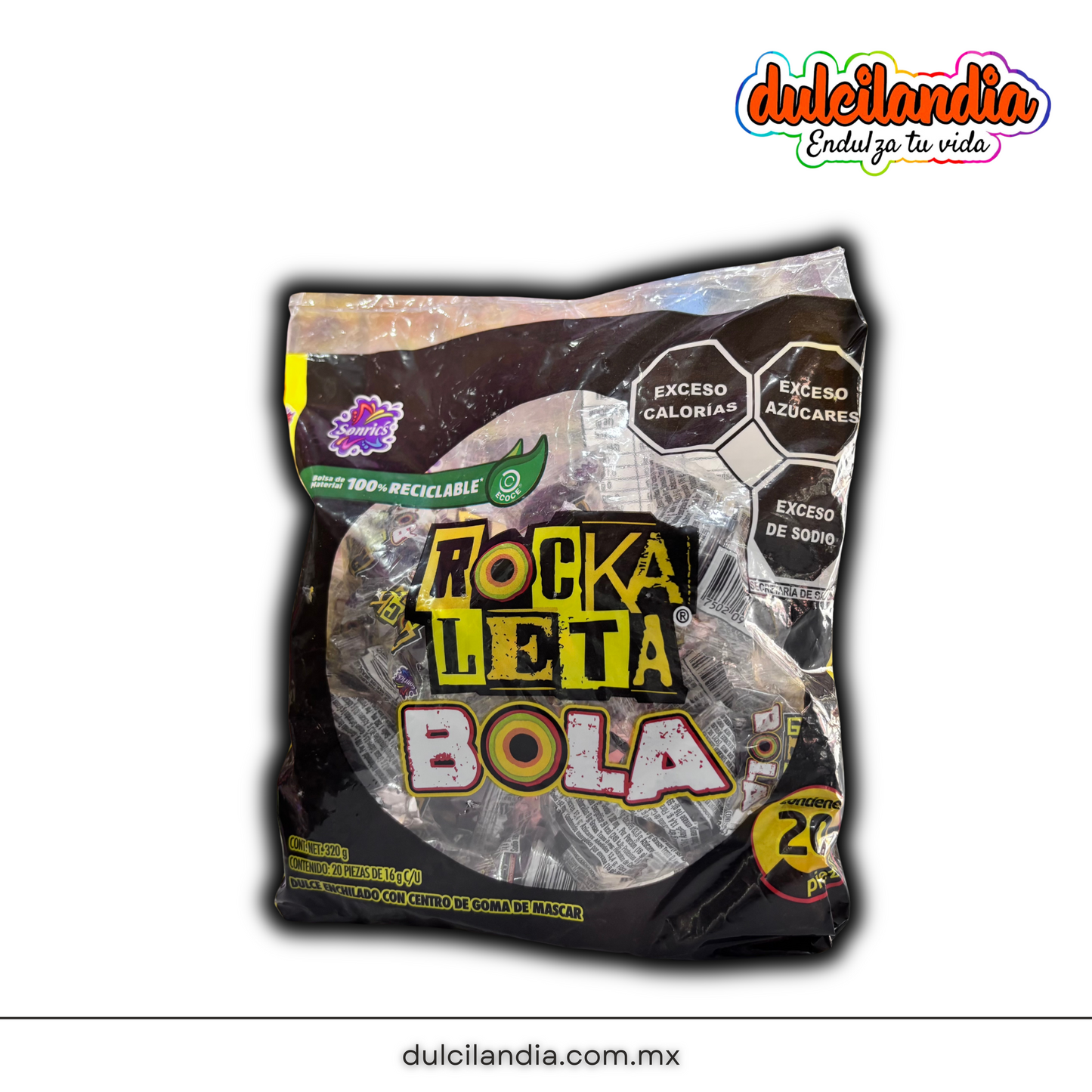 Rockaleta Bola 16g SONRIC’S Bolsa c/20