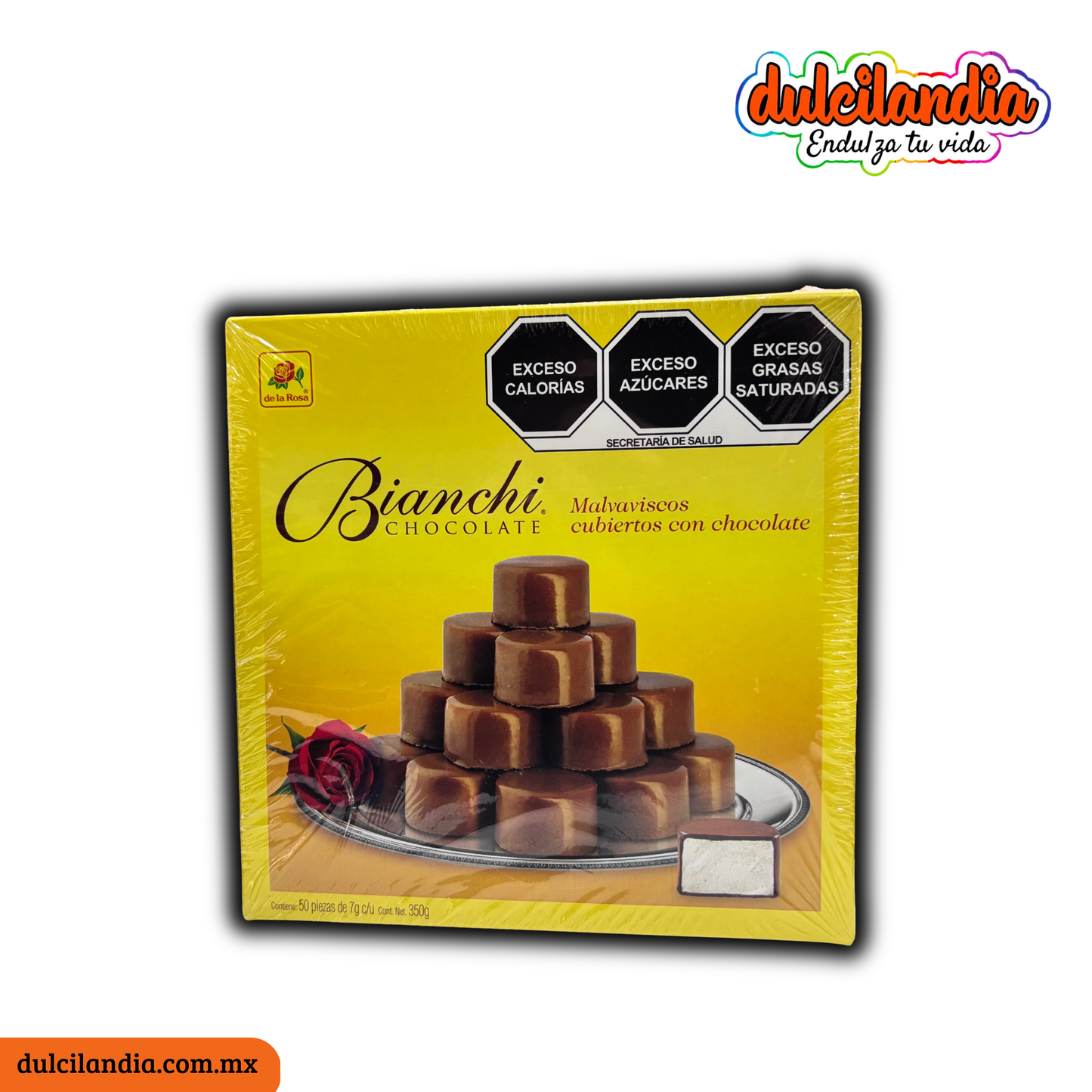 Malvaviscos con Chocolate Bianchi 7g DE LA ROSA Caja c/50