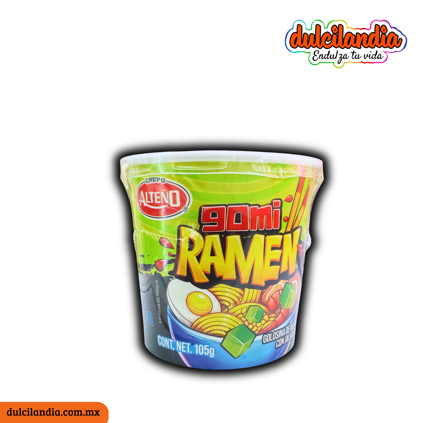 Gomi Ramen Gomitas con Jalea Vaso 105g ALTEÑO Exhibidor c/6