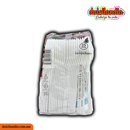 Cucharas Soperas Desechables MONARK Bolsa c/25
