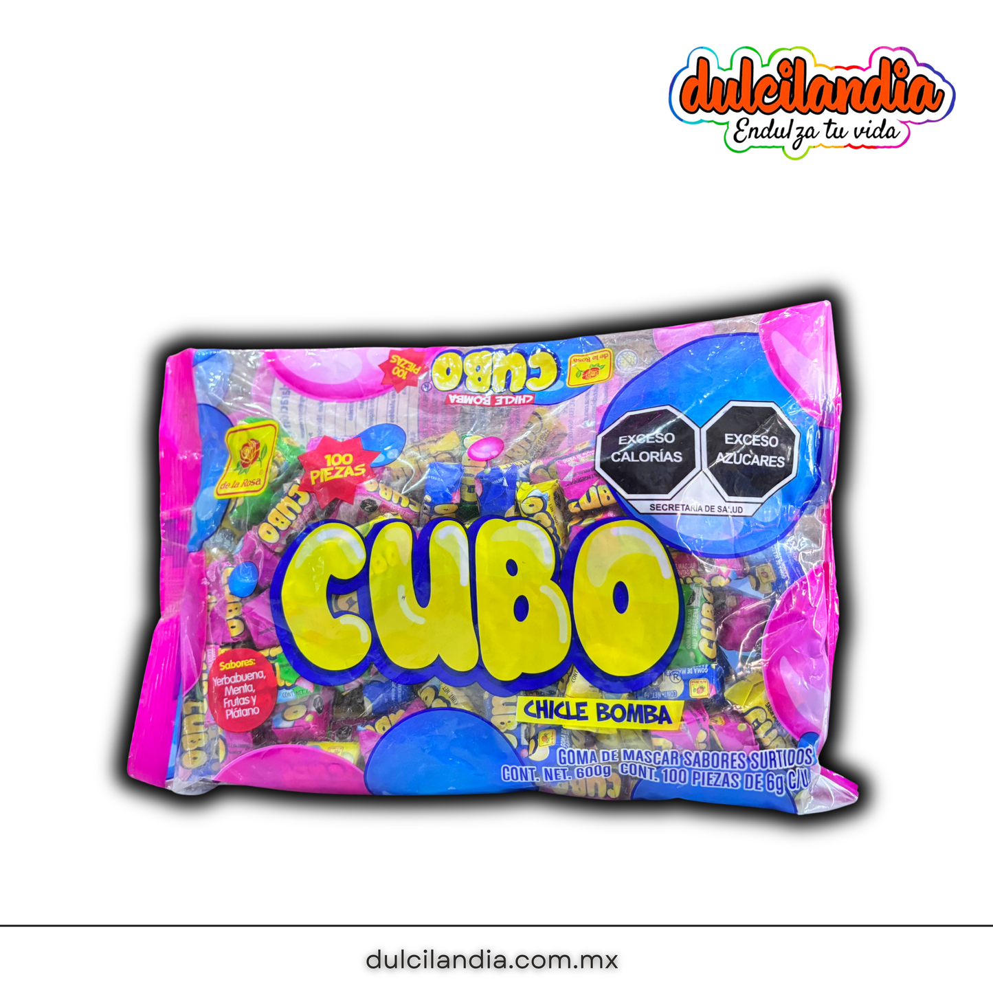 Chicles Cubo Surtidos 6g DE LA ROSA Bolsa c/100 – Dulcilandia Dulcería