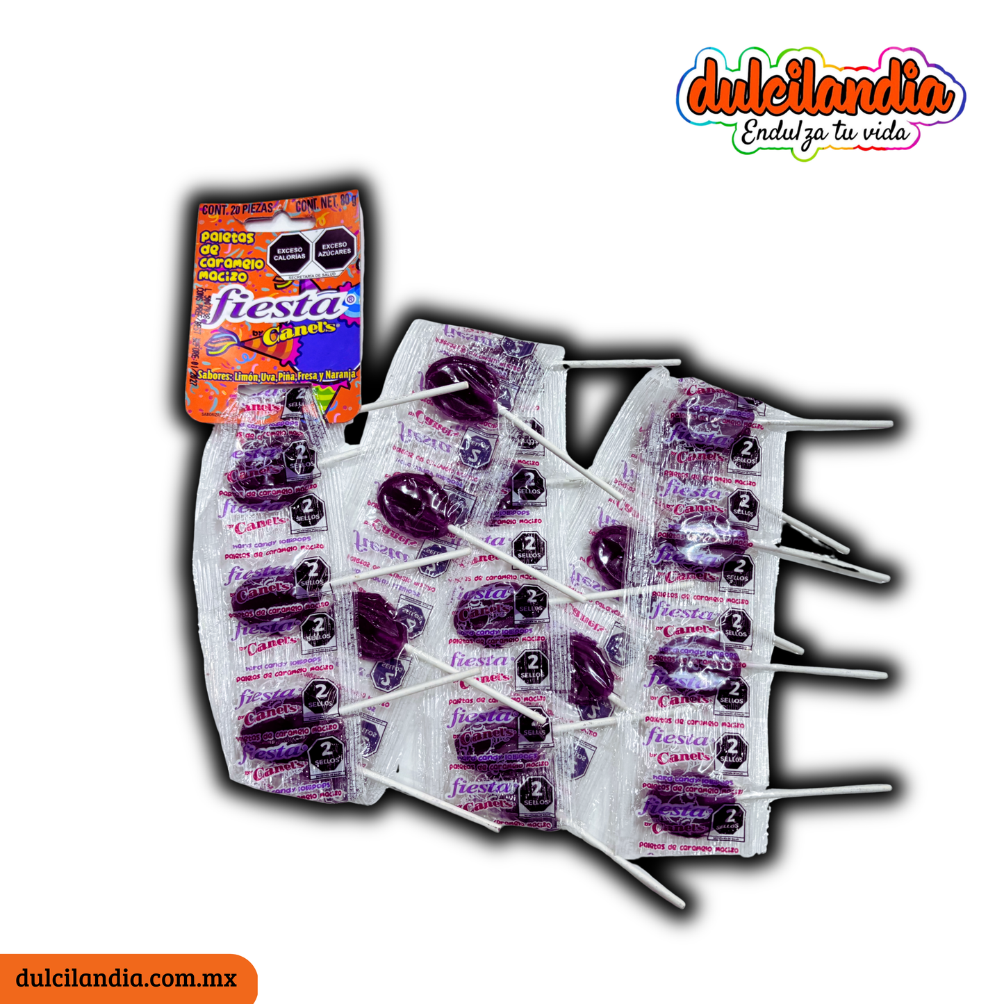 Paletas Fiesta Uva 4g CANEL’S Tira c/20