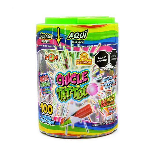 Chicle Tattoo Original 45g LAS DELICIAS Vitrolero c/100