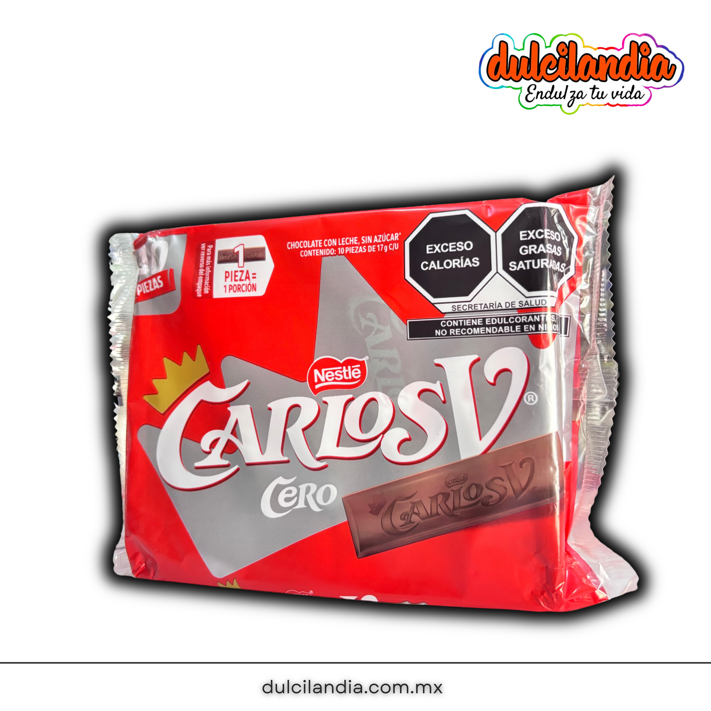 Chocolates Carlos V Cero / Sin Azúcar NESTLÉ Blíster c/10