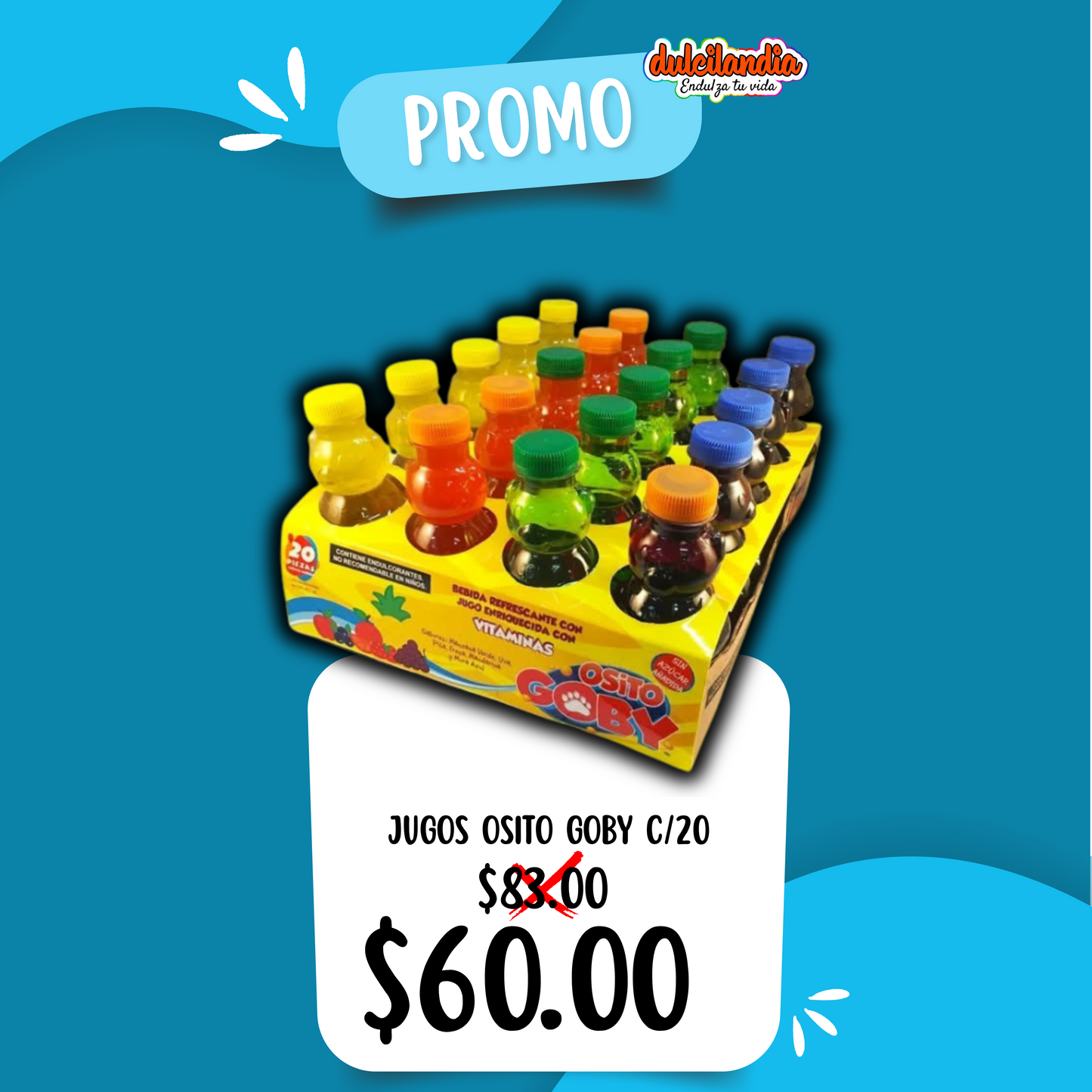 1 Promo Jugos Osito GOBY 190ml Charola C/20