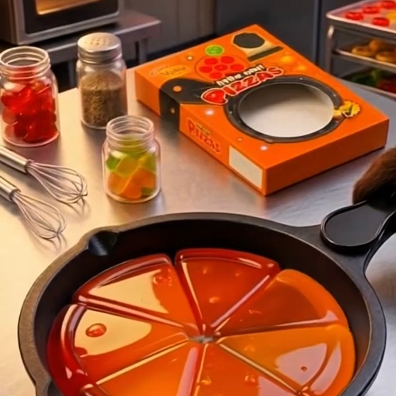 Little Mini Pizzas Gelatinas con Polvo Tronador 14g YOLIS Exhibidor c/24
