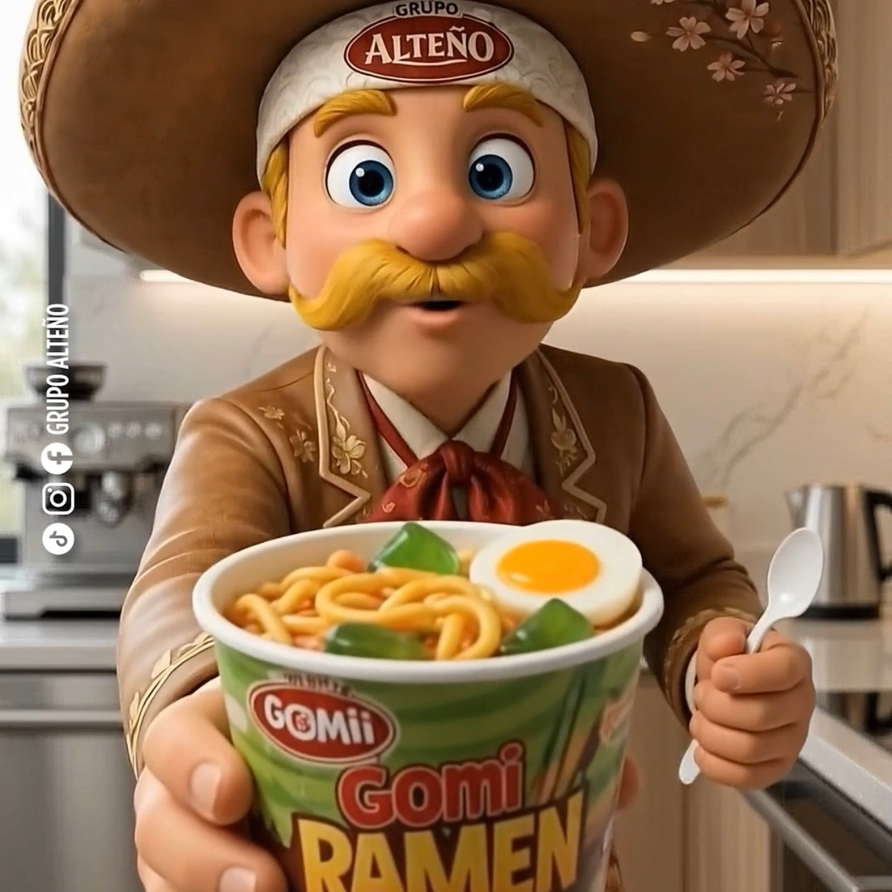 Gomi Ramen Gomitas con Jalea Vaso 105g ALTEÑO Exhibidor c/6