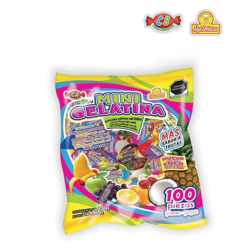 Mini Gelatina Surtida 15g LAS DELICIAS Bolsa c/100