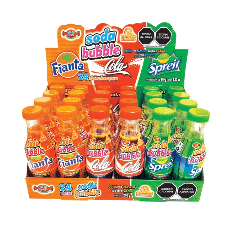 Chicles Soda Bubble Surtido 10g LAS DELICIAS Exhibidor c/24