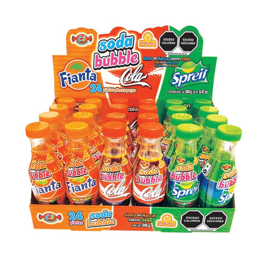 Chicles Soda Bubble Surtido 10g LAS DELICIAS Exhibidor c/24