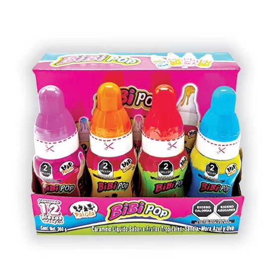 Bibi Pop Caramelo Líquido 30g PALOLA Exhibidor c/12