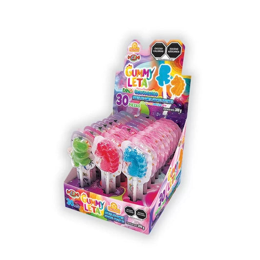 Paleta GummyLeta Dino Unicornio 10g LAS DELICIAS