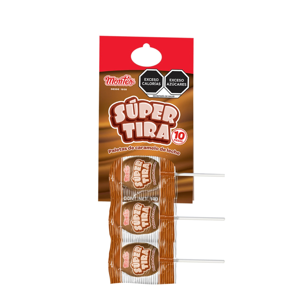Paletas de Cajeta Súper Tira 14g MONTES Tira c/10