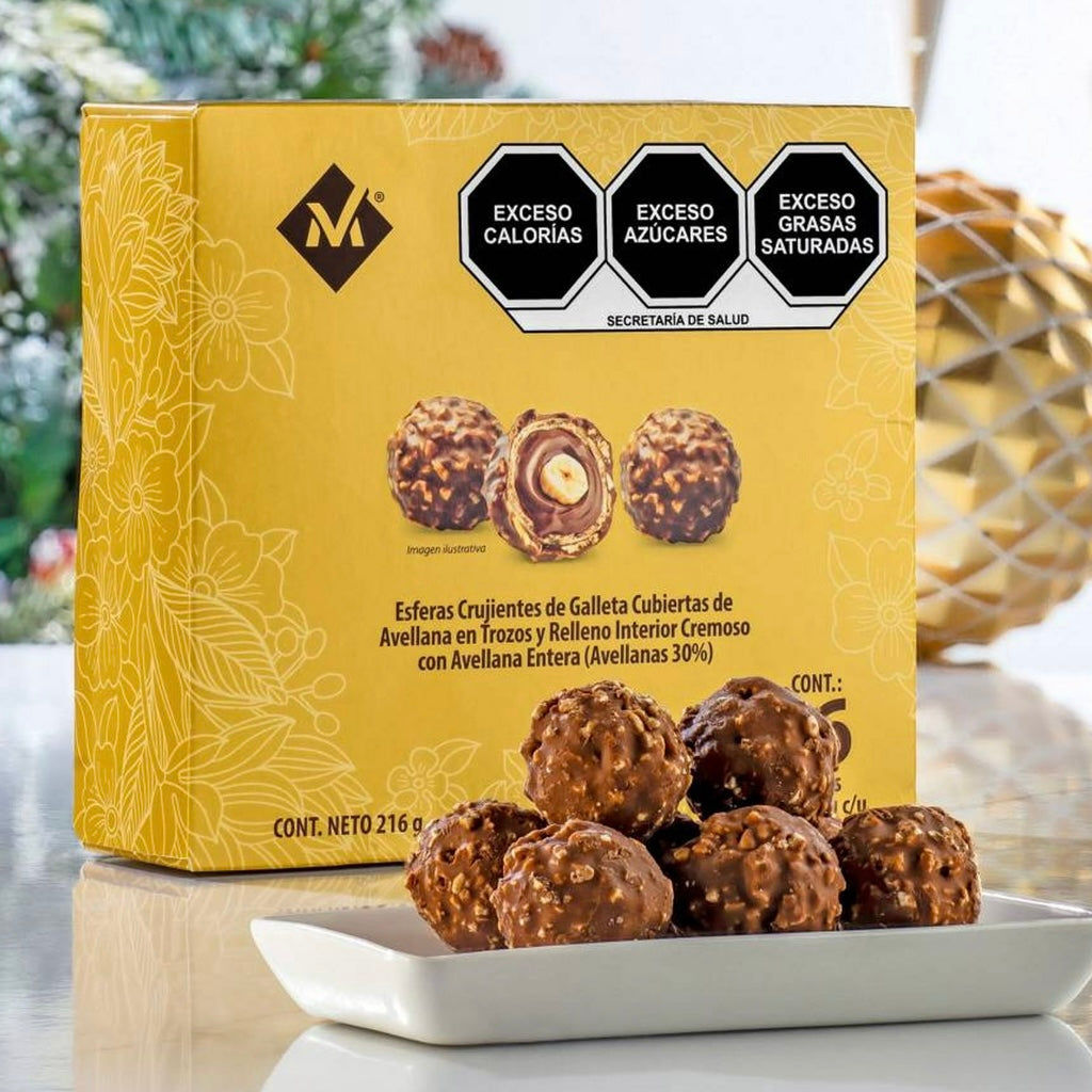 Chocolates Rellenos Avellana 13.5g MEMBER’S MARK Caja c/16