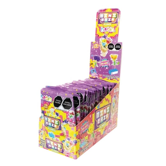 Mini Brix Flores Juguete Sorpresa con Caramelo Tronador HUBIN Exhibidor c/18